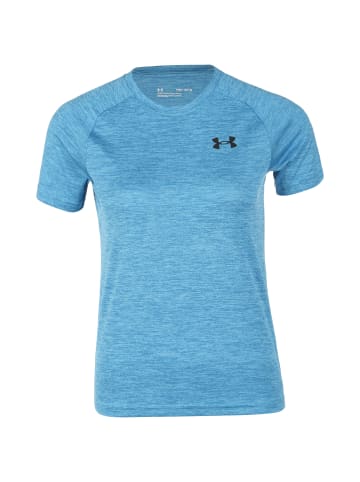 Under Armour T-Shirt HeatGear Tech 2.0 in hellblau / schwarz