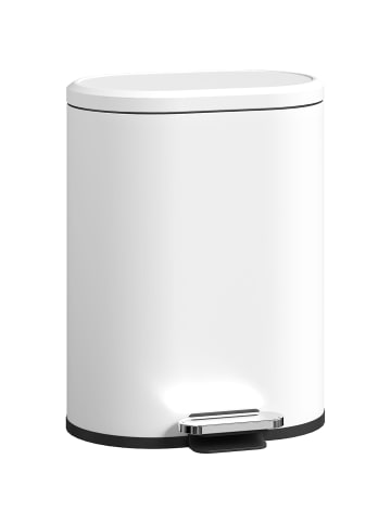 HOMCOM Mülleimer-30L x 25,5B x 37,5H cm-Weiß