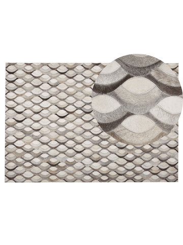 Beliani Patchwork KIRCA in Braun/Beige - (W) 140 x (H) 1 x (L) 200 cm