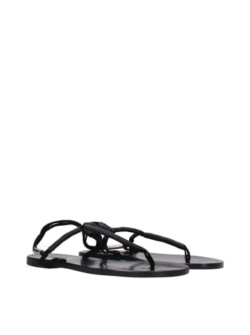 Isabel Marant Schwarz Leder Flip-Flop Sandalen