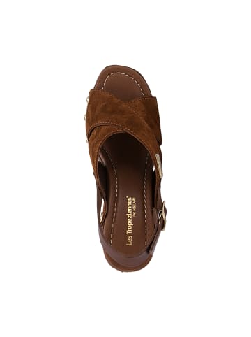 Les Tropéziennes par M Belarbi Paloma Sandalen mit Absatz aus Leder Braun