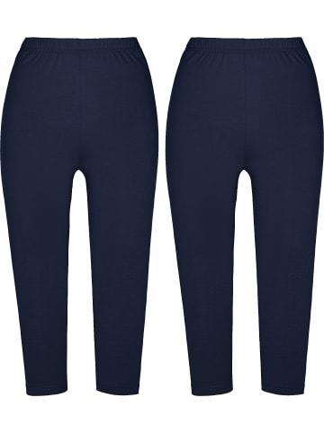 Erwin Müller Single-Jersey Capri-Leggings 2er-Pack in marine/marine