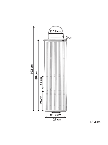 Beliani Laterne BALABAC in  - (W) 27 x (H) 88 x (L) 27 cm