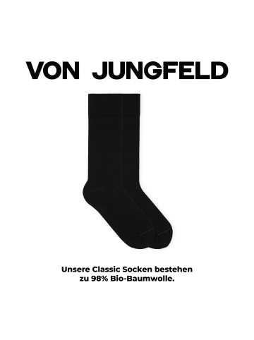 von Jungfeld Classic Socken Signature Innenbund in Schwarz