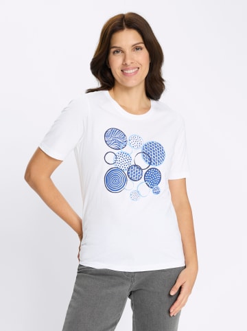 Sieh an! Kurzarmshirt in weiß-marine