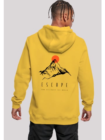 F4NT4STIC Hoodie Escape Discover the World Mountain in taxi yellow