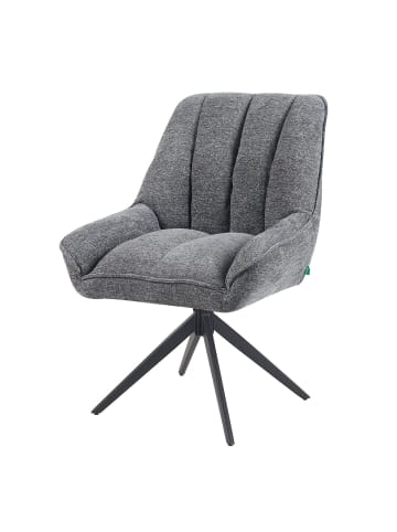 DUBI Möbel 2er-Set: Drehstuhl Mika-Zoe in Grau - (B)60 x (H)88 x  (T)68 cm
