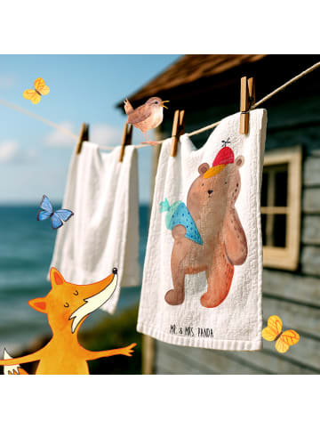 Mr. & Mrs. Panda Gästetuch Bär Schultüte ohne Spruch in Weiß