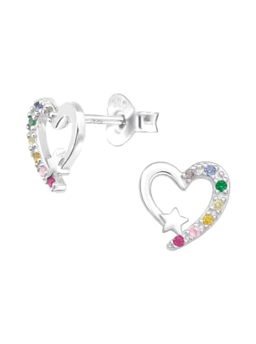 Alexander York Ohrringe, Ohrstecker STERNSCHWEIF HERZ in 925 Sterling Silber, 2-tlg.