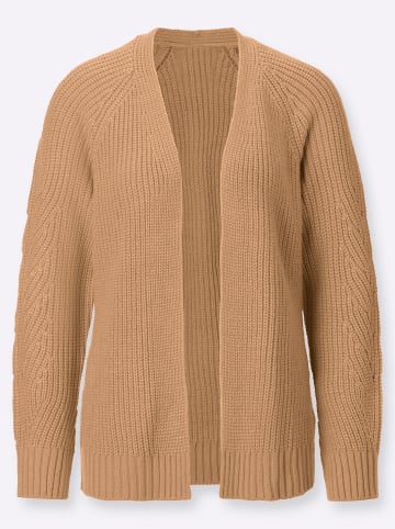 Sieh an! Strickjacke in camel