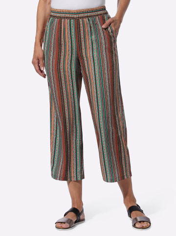 Sieh an! Doppelpack Hosen in dunkelrot-smaragd-gestreift + smaragd