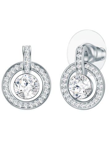 Lulu & Jane Ohrringe aus Metall-Legierung mit Glaskristall in silber