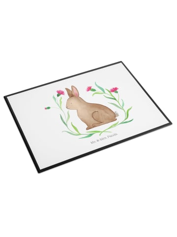 Mr. & Mrs. Panda Schreibunterlage Hase Sitzen ohne Spruch in Weiß