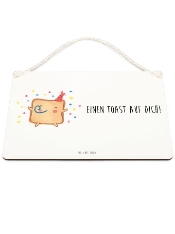 Mr. & Mrs. Panda Deko Schild Toast Party mit Spruch in Weiß