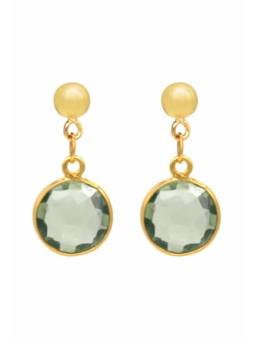 Gemshine Ohrhänger Prasiolit in gold coloured