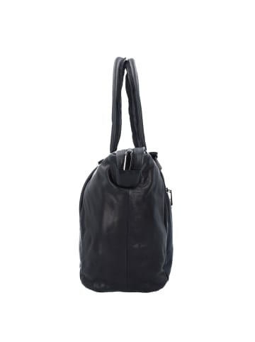 Greenland Nature Black Nappa Shopper Tasche Leder 33 cm in black