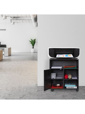 Rollcontainer in Schwarz - (B)60 x (H)66,5 x (T)50 cm