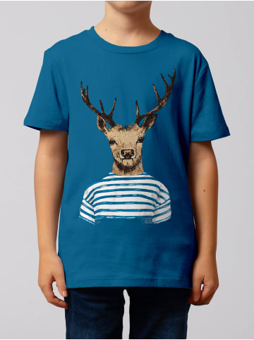 wat? Apparel T-Shirt Hirsch in Blau