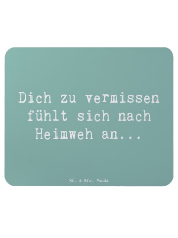 Mr. & Mrs. Panda Mousepad Spruch Heimweh Sehnsucht mit Spruch in Meeresbrise