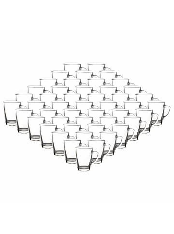 VAN WELL 48er Set Kaffeebecher Teebecher Nordic in 300 ml in transparent