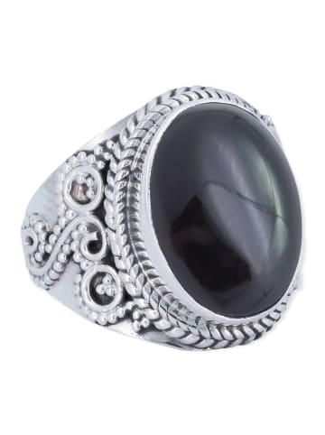 Mantraroma 925er Silber - Ringe mit Onyx