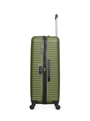 WAVE PARIS Großer Hartschalenkoffer LENA in Khaki (95L)