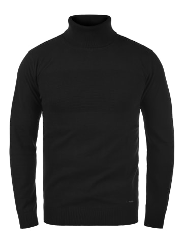 INDICODE Rollkragenpullover IDErnetto 35425MM Rollkragenpulli mit abgesetztem Strickmuster in Schwarz