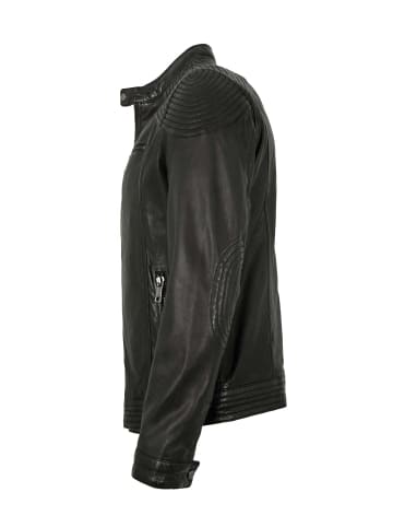 Milestone Lederjacke Lammnappa in Schwarz