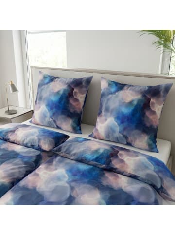 Traumschloss Designette Bettwäsche Satin - abstraktes Muster, rosé, blau in blau