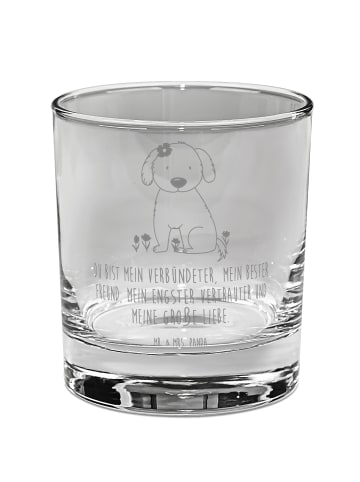 Mr. & Mrs. Panda Longdrinkglas Hund Dame mit Spruch in Transparent