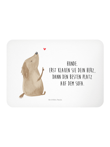 Mr. & Mrs. Panda Magnet Hund Liebe mit Spruch in Weiß