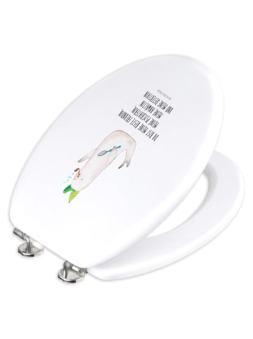 Mr. & Mrs. Panda WC Brille Robbe Sherlock mit Spruch in Weiß