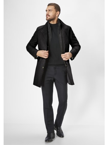 S4 JACKETS Wollmantel Newton Black in black