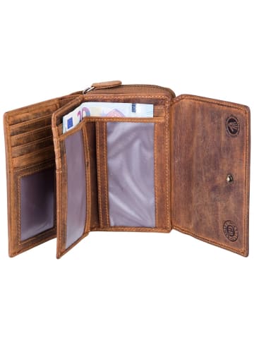Greenburry Geldbörse Vintage 1607 RV RFID in Brown
