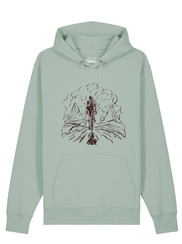 wat? Apparel Sweatshirt Berge und Mountainbike in Aloe