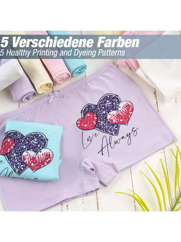 LOREZA 10er Set Pantys - Herz - Mehrfarbig