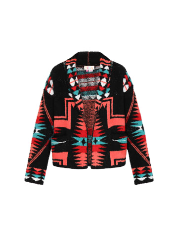 IZIA Women Cardigan in black multicolor