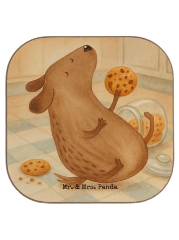 Mr. & Mrs. Panda gläseruntersetzer Hund Keks Design ohne Spruch in Weiß