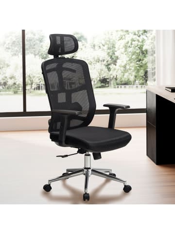 KADIMA DESIGN Bürostuhl Mesh Drehstuhl, ergonomisch, 3D-Armlehnen, Kopfstütze