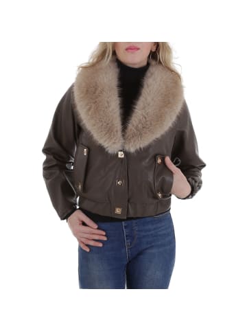 Ital-Design Jacke in Braun und Beige