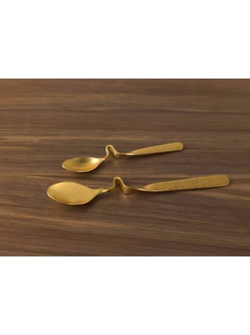 Villeroy & Boch 6er Set Espresso-/Mokkalöffel vergoldet NewWave Caffè Spoon 12 cm in gold