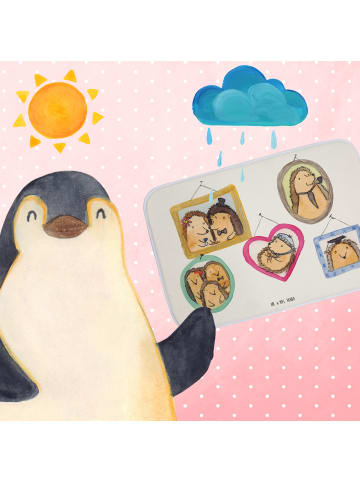 Mr. & Mrs. Panda Badezimmerteppich Igel Familie ohne Spruch in Weiß