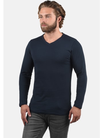 !SOLID Langarmshirt SDBasil in Weiß/Blau/Schwarz