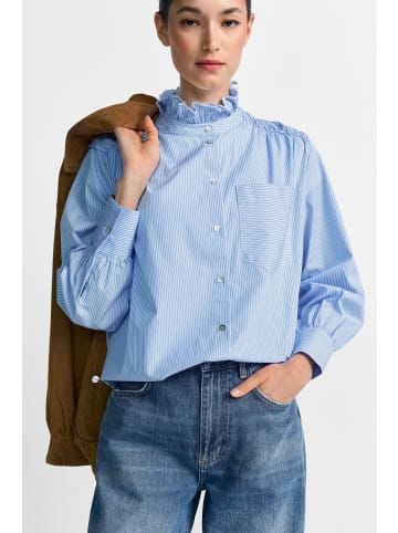 Rich & Royal Bluse in hellblau weiß