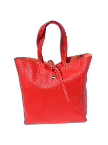 Florence Shopper, Schultertasche Leder rot ca. 30cm