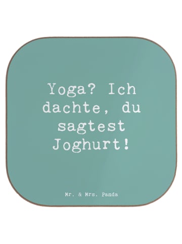 Mr. & Mrs. Panda Untersetzer Spruch Yoga Humor mit Spruch in Meeresbrise