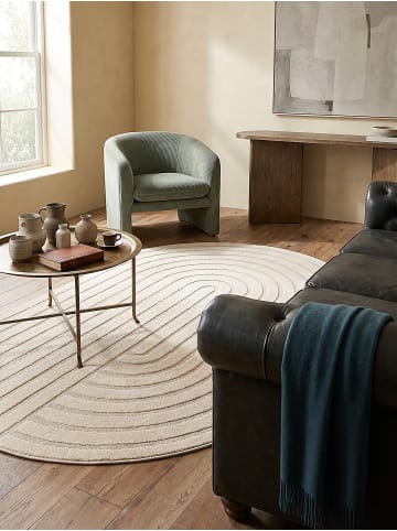 KADIMA DESIGN Teppich Kurzflor Geometrisch pflegeleicht Wohnzimmer Schlafzimmer Flur in Creme
