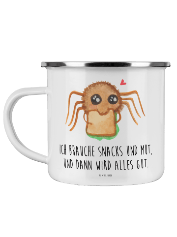 Mr. & Mrs. Panda Trinkbecher Spinne Agathe Sandwich mit Spruch in Weiß