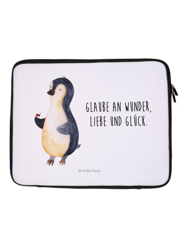 Mr. & Mrs. Panda Notebook Tasche Pinguin Marienkäfer mit Spruch in Weiß