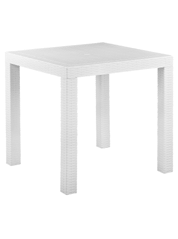Beliani Gartentisch FOSSANO in Weiß - (W) 80 x (H) 76 x (L) 80 cm